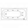 Ванна EXCELLENT Layla 180x80 "LINE" (золото)