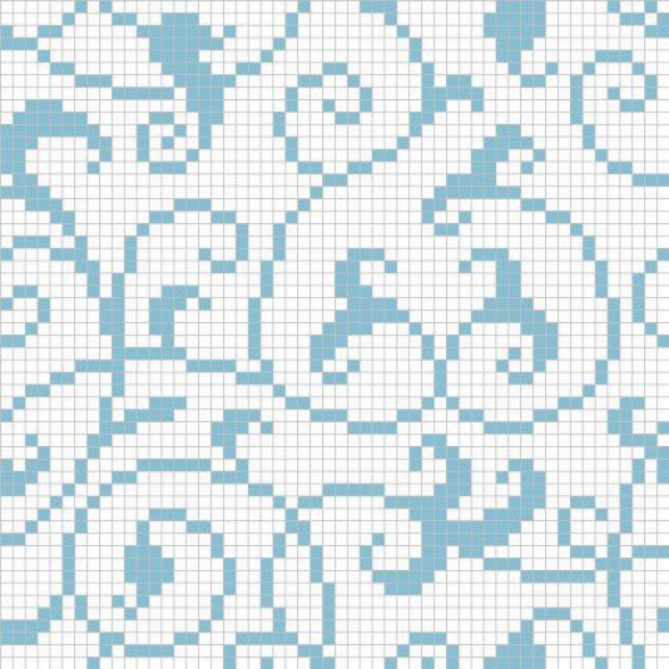 Панно из мозаики MZ-01 White&Blue