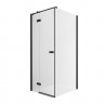 Душевое ограждение NEW TRENDY REFLEXA BLACK L 100x100x200 EXK-1338/EXK-0297 (черный)