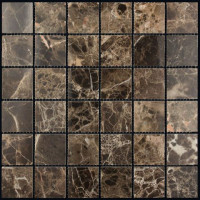 Мозаика из натурального камня M022-48P (Emperador Dark)