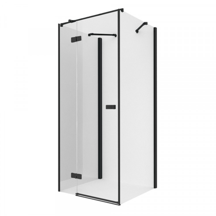 Душевое ограждение NEW TRENDY REFLEXA BLACK L 100x100x200 EXK-1373 (черный)