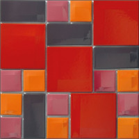 Мозаика из керамогранита K5400918 Day-To-Day Red Mix