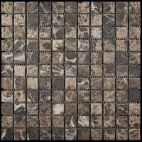 Мозаика из натурального камня M022-25T (Emperador Dark)