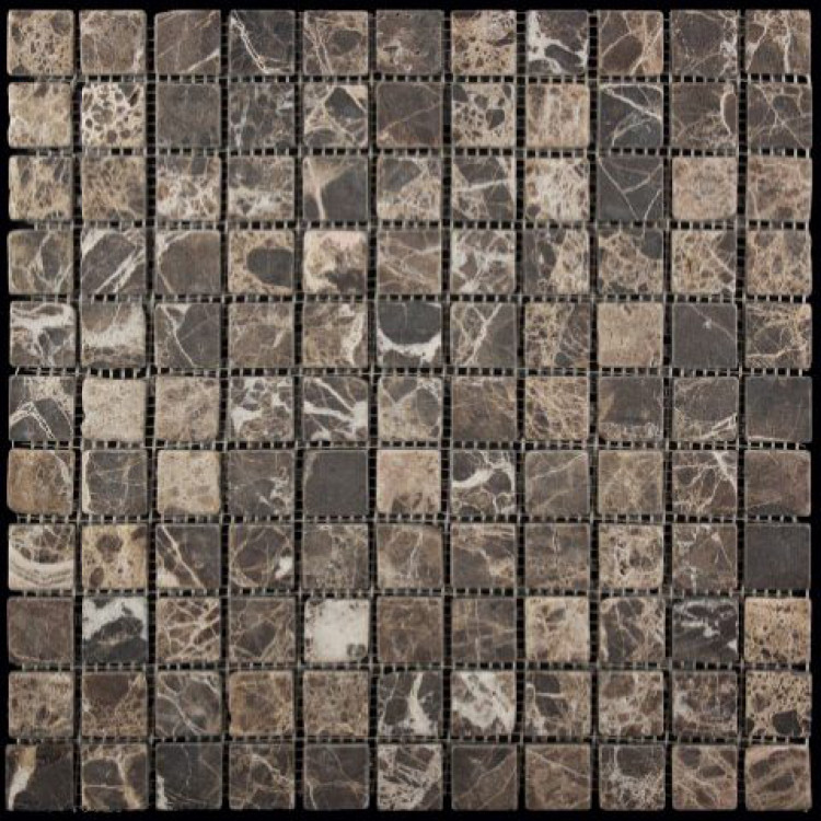 Мозаика из натурального камня M022-25T (Emperador Dark)