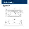 Ванна EXCELLENT Oceana 180x80 "ULTRA" (золото)