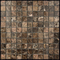 Мозаика из натурального камня M022-25P (Emperador Dark)