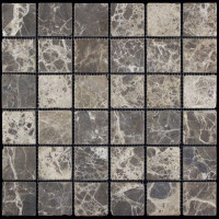 Мозаика из натурального камня M022-48T (Emperador Dark)
