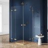 Душевое ограждение NEW TRENDY AVEXA GOLD BRUSHED 110x110x200 EXK-1887 (брашированное золото)