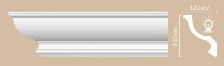 96901/4 FLEXIBLE плинтус DECOMASTER-2 (150х120х2400мм)