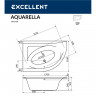 Ванна EXCELLENT Aquarella 170x110 (левая) "SMART" (бронза)