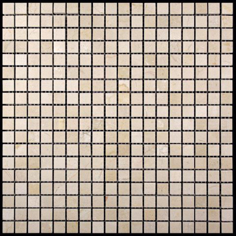 Мозаика из натурального камня M025-15P (Crema Marfil)