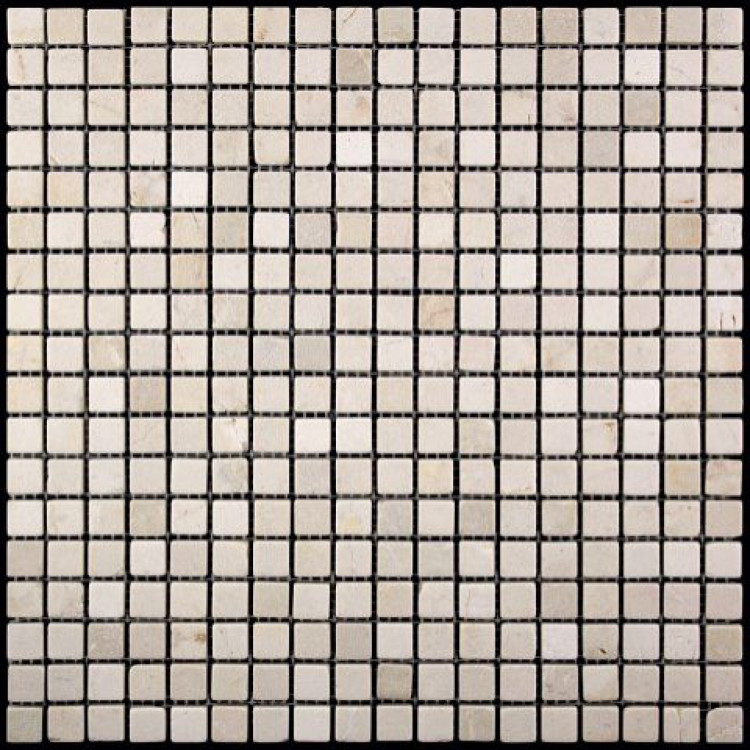 Мозаика из натурального камня M025-15T (Crema Marfil)