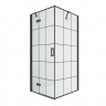 Душевое ограждение NEW TRENDY NEW RENOMA BLACK L 120x90x195 D-0384A/D-0119B (черный)