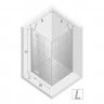 Душевое ограждение NEW TRENDY NEW RENOMA BLACK L 120x90x195 D-0384A/D-0119B (черный)