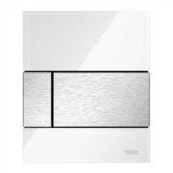 Панель смыва TECEsquare Urinal 9242801 стекло белое, кнопка нержавеющая сталь