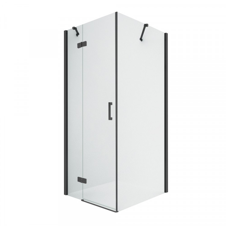 Душевое ограждение NEW TRENDY NEW RENOMA BLACK L 80x100x195 D-0201A/D-0112B (черный)