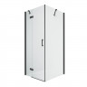Душевое ограждение NEW TRENDY NEW RENOMA BLACK L 80x100x195 D-0201A/D-0112B (черный)