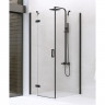Душевое ограждение NEW TRENDY NEW RENOMA BLACK L 80x100x195 D-0201A/D-0112B (черный)