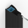Душевое ограждение NEW TRENDY NEW RENOMA BLACK L 80x100x195 D-0201A/D-0112B (черный)