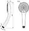 B9403AA IDEALRAIN SOFT M3 Легкоочищаемая душевая лейка