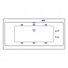 Ванна EXCELLENT Pryzmat Slim 180x80 "LINE" (хром)