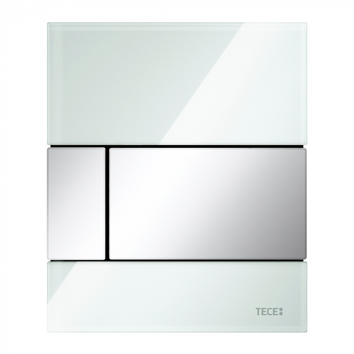 Панель смыва TECEsquare Urinal 9242805 зеленое стекло, кнопка хром