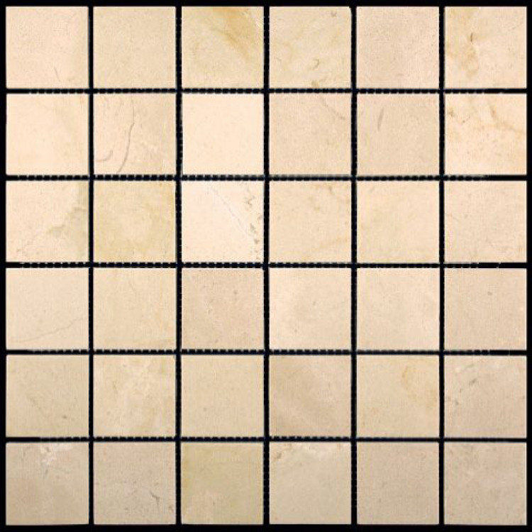 Мозаика из натурального камня M025-48P (Crema Marfil)