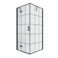 Душевое ограждение NEW TRENDY NEW RENOMA BLACK L 80x90x195 D-0378A/D-0119B (черный)