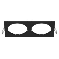 217527 Рамка INTERO 16 Double QUADRO ЧЕРНЫЙ (в комплекте)